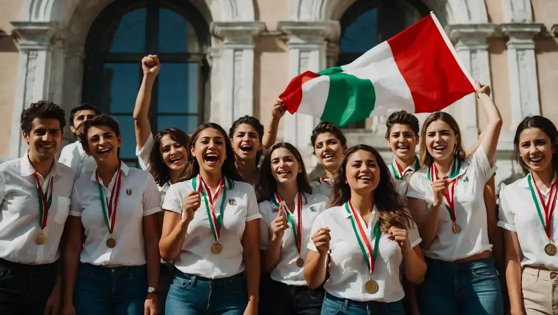 25 Estudantes de Destaque da Itália Recebem Medalha do Presidente