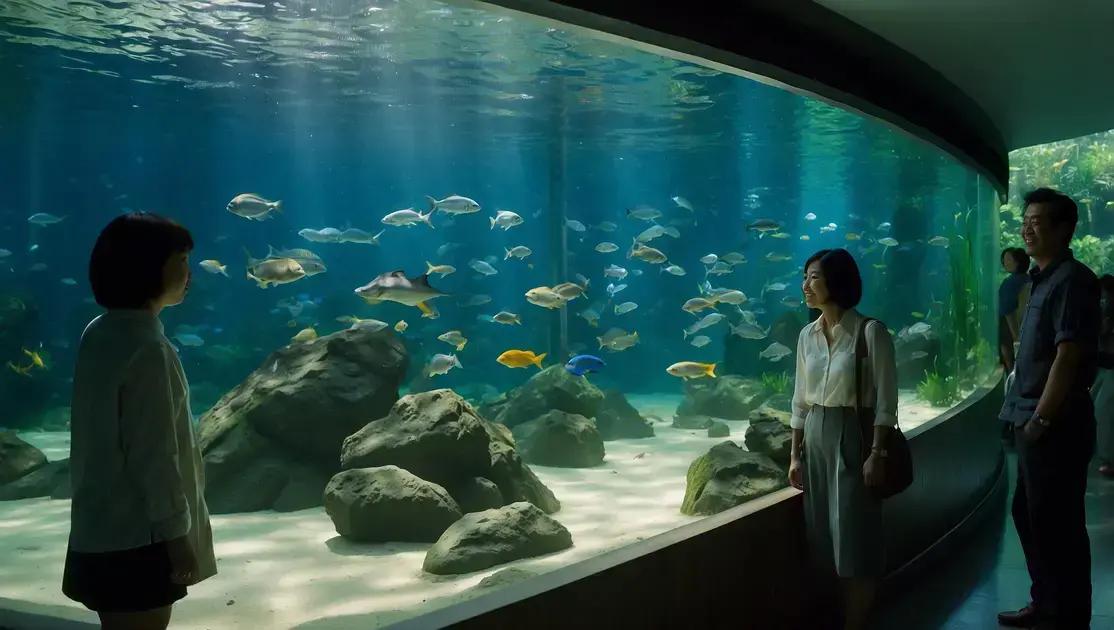 Peixe-lua em aquário japonês supera solidão com fotos de visitantes