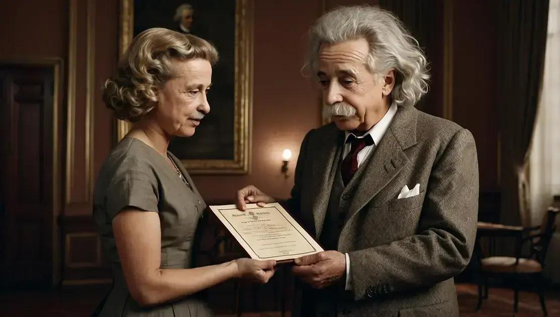 TIL: O Dinheiro do Prêmio Nobel de Einstein e sua Ex-Esposa