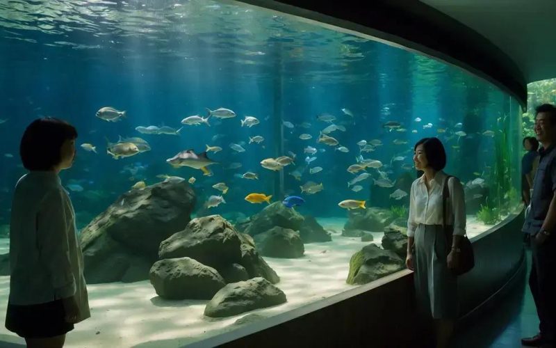 Peixe-lua em aquário japonês supera solidão com fotos de visitantes