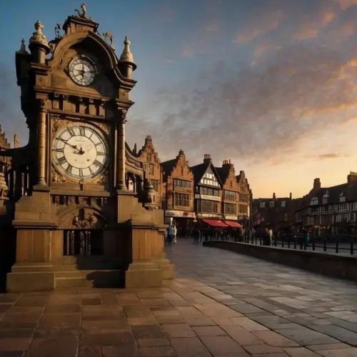 Por que Chester (Reino Unido) não tem relógio voltado para o oeste?