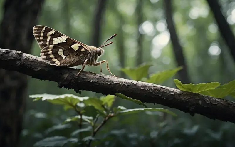 TIL: A Moth Que Se Confunde com um Galho Quebrado
