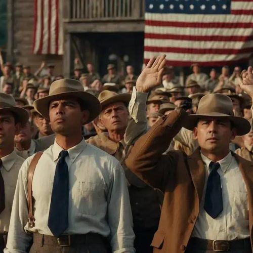 TIL: O Saluto Americano com Palma para a Bandeira até 1942