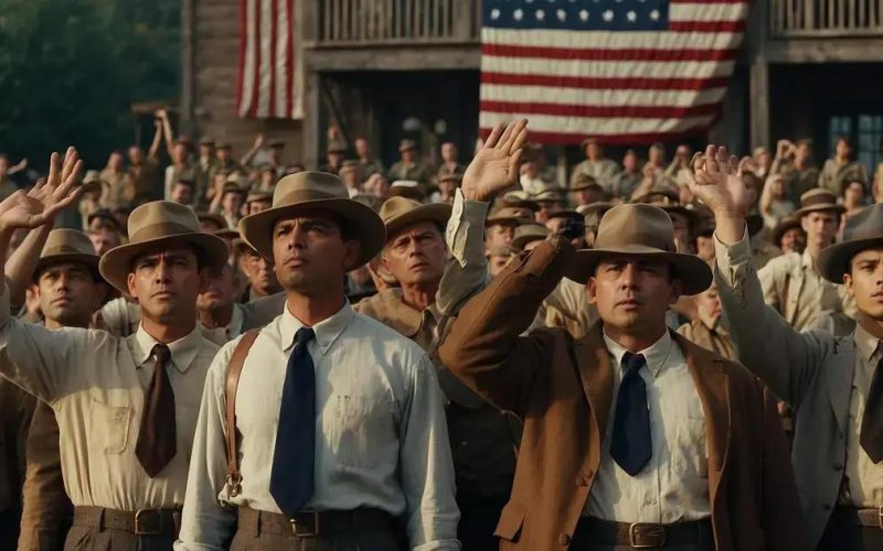 TIL: O Saluto Americano com Palma para a Bandeira até 1942